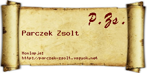 Parczek Zsolt névjegykártya